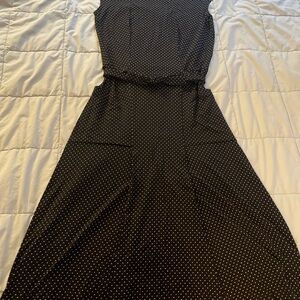 Agnes B Black and White Sheath Midi Dress